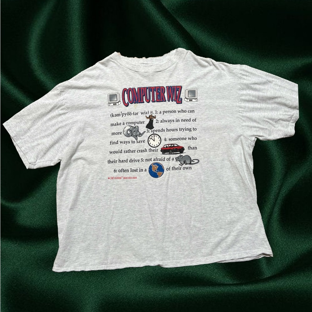 Vintage Computer Wiz Shirt Soffe Shirts Size XXL 1990s Early 2000s quirky tee
